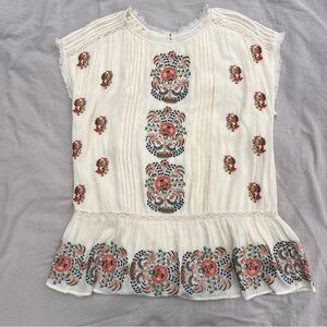 Sundance Ivory Blouse with Vibrant Embroidery